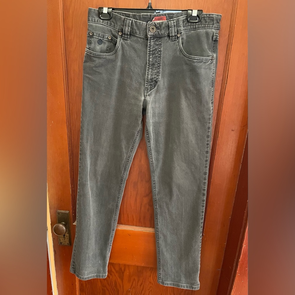 Bugatti grey straight leg jeans Nevada style denim regular fitted men’s 33x30